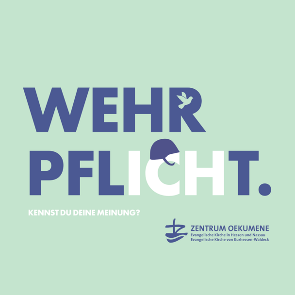 Das Motiv zum Angebot, das auch auf den Postkarten und Medienauftritten zu sehen ist, zeigt den Schriftzug Wehrpflicht. Kennst du deine Meinung? Das Motiv zum Angebot, das auch auf den Postkarten und Medienauftritten zu sehen ist, zeigt den Schriftzug Wehrpflicht. Kennst du deine Meinung?