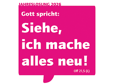 Druck Grafik mit der Jahreslosung 2026