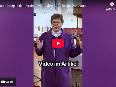 Unser Foto zeigt das Titelbild eines Videos mit Bischöfin Dr. Beate Hofmann, das unten im Artikel angesehen werden kann.