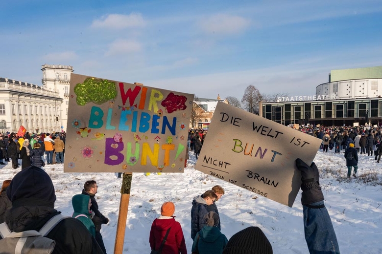 Protest gegen Rechts in Kassel 2024