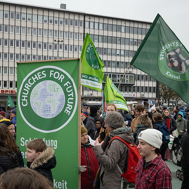 Unser Archivfoto zeigt eine Klima-Demo in Kassel.