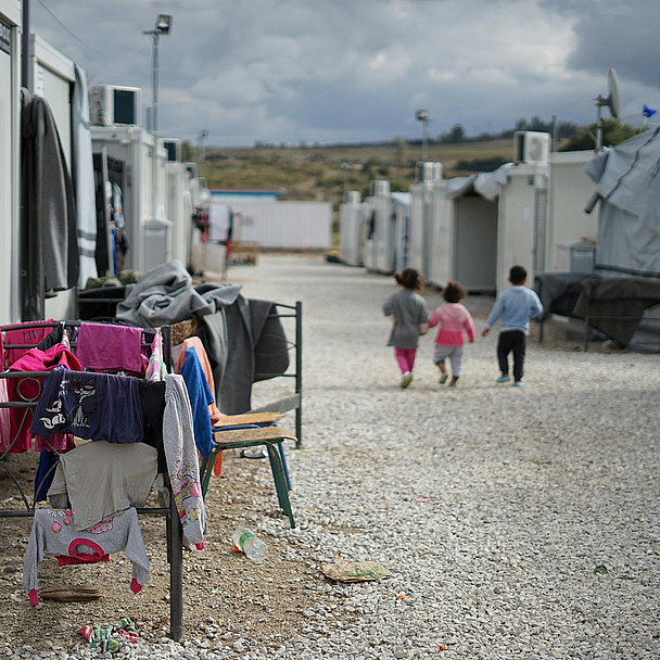 Unser Foto zeigt ein Flüchtlingscamp in Griechenland Unser Foto zeigt ein Flüchtlingscamp in Griechenland