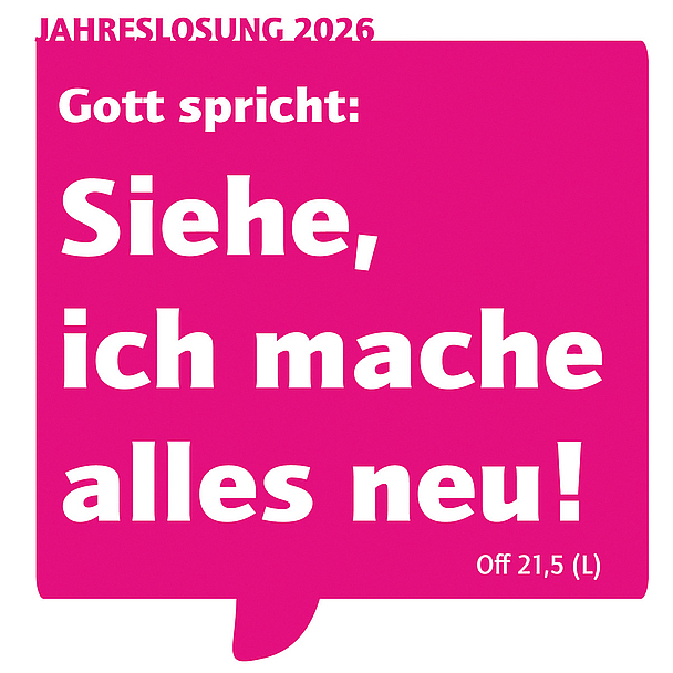 Druck Grafik mit der Jahreslosung 2026