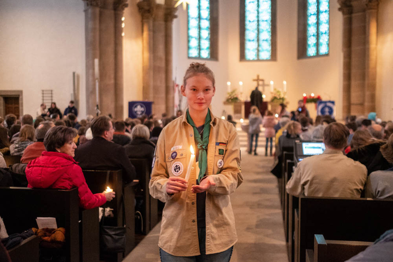 Friedenslicht zu Bethlehem - Christuskirche Fulda 2018