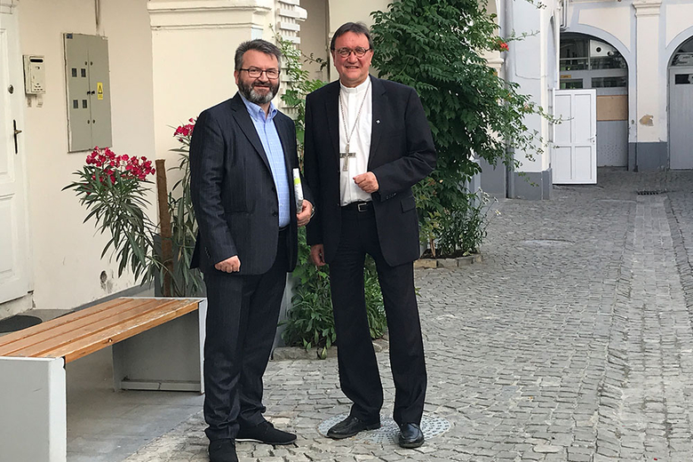 Treffen mit Prof. Dr. Daniel Buda von der Orthodoxen Fakultät der Lucian-Blaga-Universität in Hermannstadt. (Foto: privat