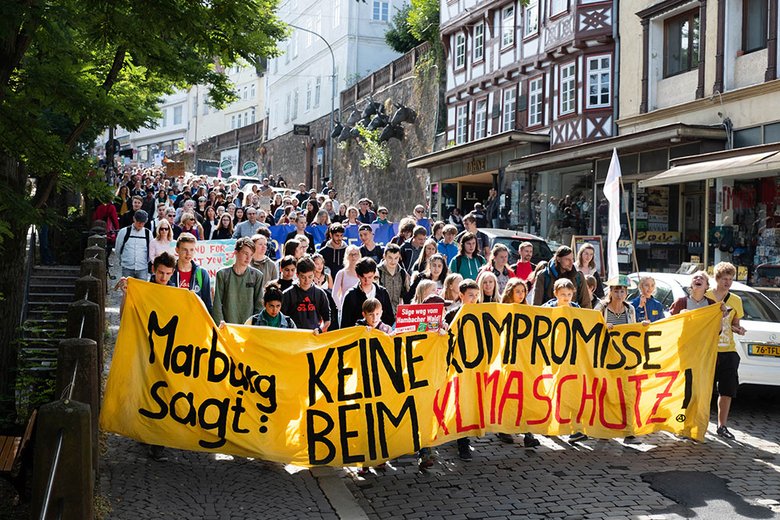 Klima-Demo am 20. September 2019 in Marburg mit rund 6.500 Teilnehmern. (Foto: medio.tv/Schauderna)