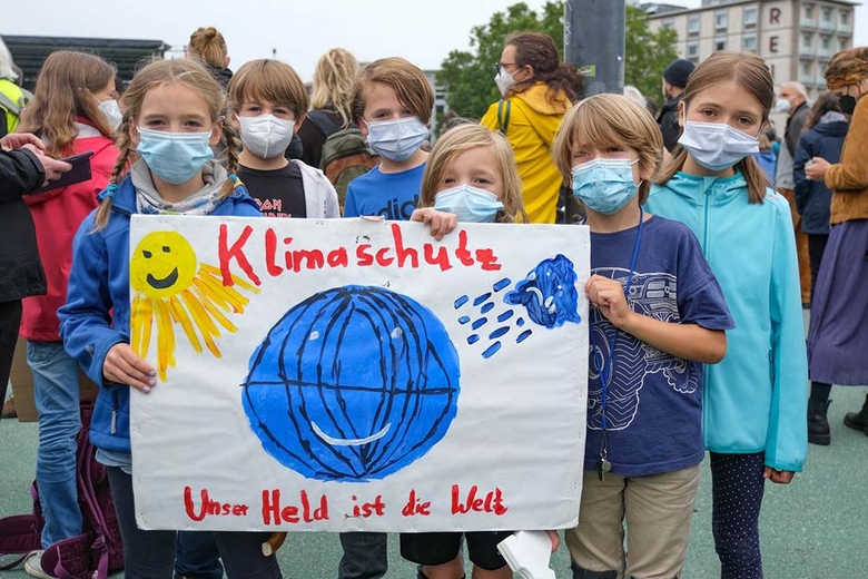 Selbst die Jüngsten machten sich in Kassel stark für das Klima. (Foto: medio.tv/Schauderna)