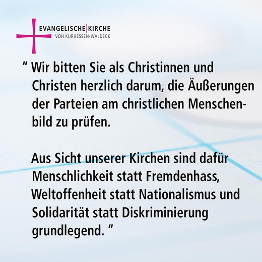 Aufruf der Kirchen zur Hessenwahl.
