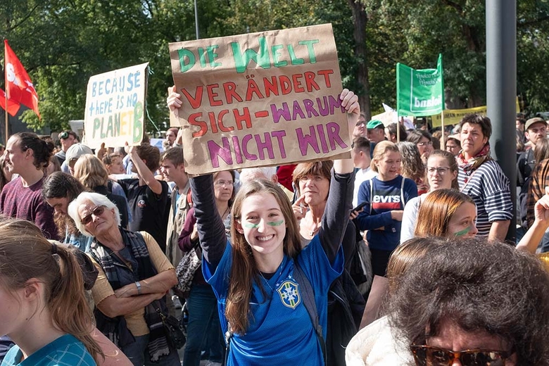 Klima-Demo am 20. September 2019 in Marburg mit rund 6.500 Teilnehmern. (Foto: medio.tv/Schauderna)