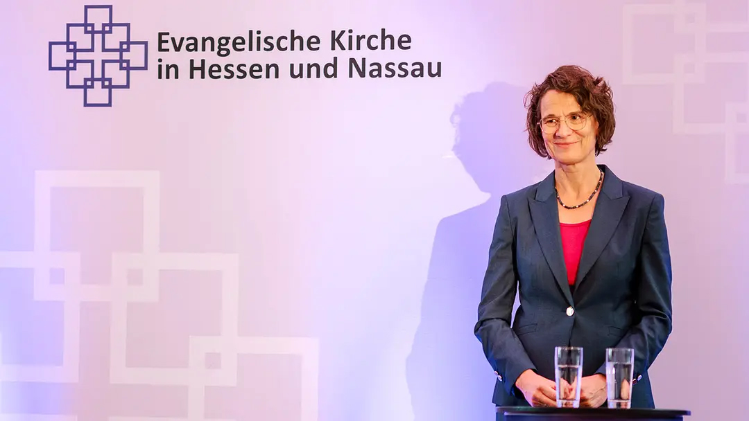 Christiane Tietz nach ihrer Wahl zur Kirchenpräsidentin der EKHN.